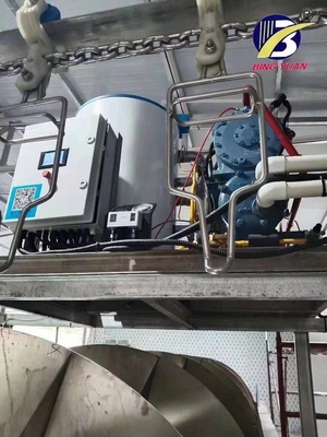 魚のためのSUS304 Stainelessの鋼鉄8ton薄片の氷メーカー機械