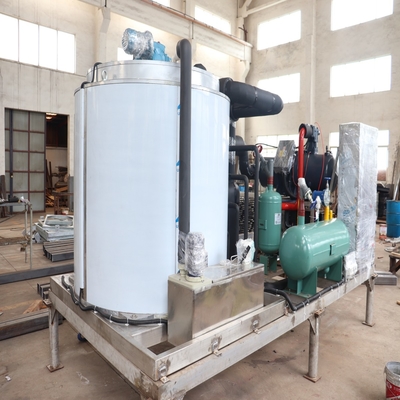 蒸気化冷却の15tons/Day氷の薄片メーカー機械PLC制御