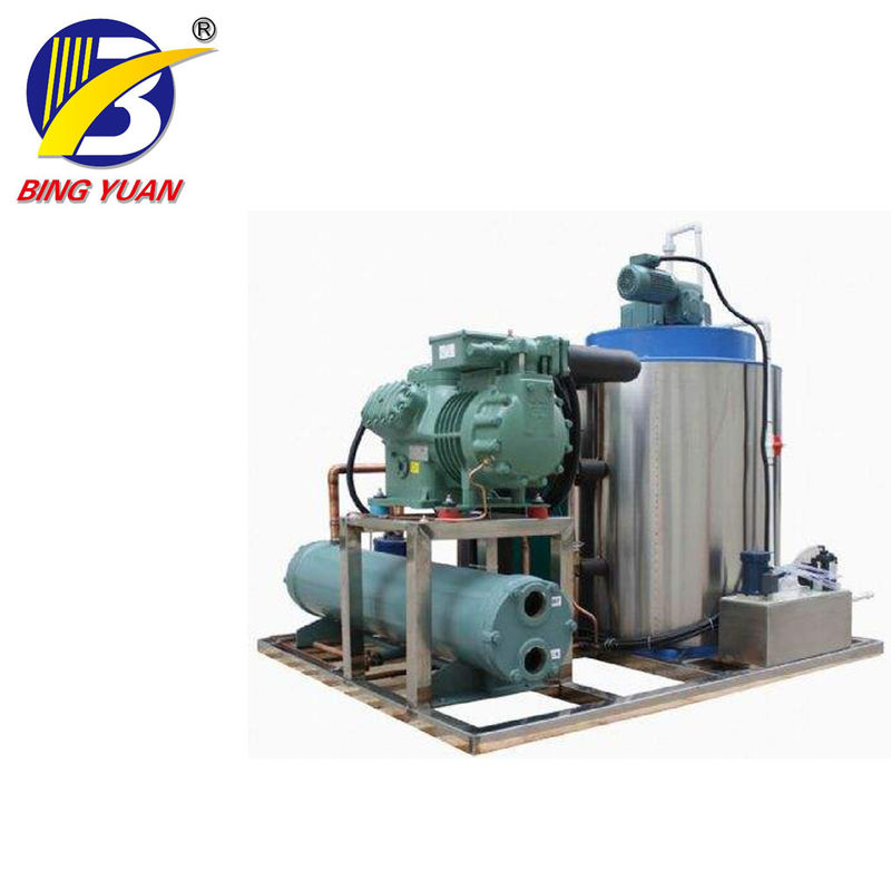 SUS304 380ボルトR22 10Tの薄片の氷メーカー機械、魚のための薄片の製氷機